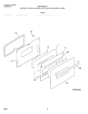 DOOR Diagram and Parts List for MEF326WFSC  Frigidaire Range