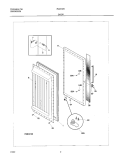 DOOR Diagram and Parts List for R22CW9  Frigidaire Freezer