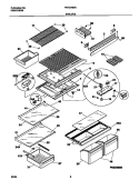 SHELVES Diagram and Parts List for FRT21NRHW4  Frigidaire Refrigerator