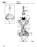 TRANSMISSION Diagram and Parts List for FWS845GCT3  Frigidaire Washer