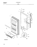 DOOR Diagram and Parts List for FFU20FC6AW1  Frigidaire Freezer