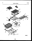 SHELVES AND SUPPORTS Diagram and Parts List for GTL181BL0  Frigidaire Refrigerator