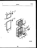 DOOR PARTS Diagram and Parts List for RT173MLW1  Frigidaire Refrigerator
