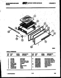 BROILER DRAWER PARTS Diagram and Parts List for GF420HXD4  Frigidaire Range