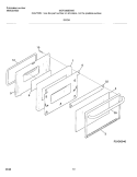 DOOR Diagram and Parts List for MGF336BGWE  Frigidaire Range