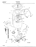 MOTOR / TUB Diagram and Parts List for MWX223REW3  Frigidaire Washer