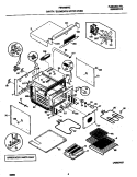 UPPER BODY Diagram and Parts List for FEB398WECC  Frigidaire Wall Oven