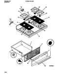 TOP / DRAWER Diagram and Parts List for 30-3982-23-04  Tappan Range