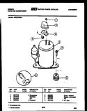 COMPRESSOR PARTS Diagram and Parts List for AM09C5EWA  Gibson Air Conditioner