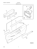 CONTROL PANEL Diagram and Parts List for GLD3451RDQ0  Frigidaire Dishwasher