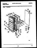 DOOR PARTS Diagram and Parts List for KFU21M3AW0  Kelvinator Freezer