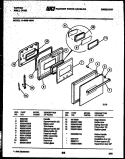 DOOR PARTS Diagram and Parts List for 11-4969-00-04  Tappan Wall Oven