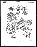 SHELVES AND SUPPORTS Diagram and Parts List for WRT22QRAW0  Frigidaire Refrigerator