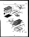 SHELVES AND SUPPORTS Diagram and Parts List for RT19F5WX3A  Gibson Refrigerator