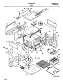 BODY Diagram and Parts List for FES300WCDH  Frigidaire Range