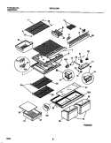 SHELVES, CONTROLS, DIVIDER, MULLION Diagram and Parts List for WRT21GRBD1  Frigidaire Refrigerator