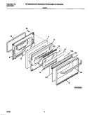 DOOR Diagram and Parts List for FEF365CGSB  Frigidaire Range