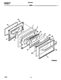 DOOR Diagram and Parts List for FGF376CETE  Frigidaire Range