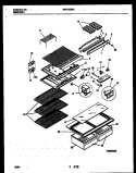SHELVES AND SUPPORTS Diagram and Parts List for WRT15DRAW0  Frigidaire Refrigerator