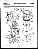 TUBS, WATER VALVE AND LID SWITCH Diagram and Parts List for LCE441LW1  Frigidaire Washer