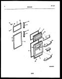 DOOR PARTS Diagram and Parts List for FPDA18TPW1  Frigidaire Refrigerator