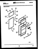DOOR PARTS Diagram and Parts List for 95-1970-23-00  Tappan Refrigerator