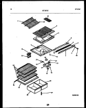 SHELVES AND SUPPORTS Diagram and Parts List for RT19F3DX3A  Gibson Refrigerator