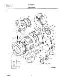 WSHR TUB, MOTOR Diagram and Parts List for GLTR1670AS0  Frigidaire Washer