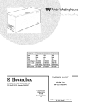 COVER Diagram and Parts List for WFC07M2AW5  Westinghouse Freezer