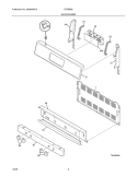 BACKGUARD Diagram and Parts List for FGFB66ECD  Frigidaire Range