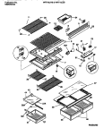 SHELVES, CONTROLS, DIVIDER, MULLION Diagram and Parts List for WRT18JZBW1  Frigidaire Refrigerator