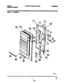 DOOR Diagram and Parts List for UL2193ECW4  Electrolux Freezer