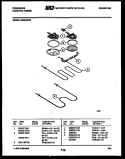 BROILER PARTS Diagram and Parts List for RE36BNW2  Frigidaire Range