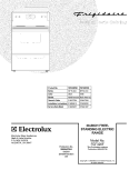 COVER Diagram and Parts List for FEF326FBE  Frigidaire Range