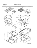 SHELVES Diagram and Parts List for GS18HTZCSB0  Frigidaire Refrigerator