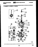 TRANSMISSION PARTS Diagram and Parts List for LA400MXD1  Frigidaire Washer