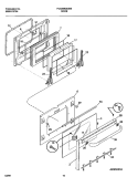 DOOR Diagram and Parts List for FCS388CESF  Frigidaire Range