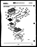 SHELVES AND SUPPORTS Diagram and Parts List for TSK160EN3V  Kelvinator Refrigerator