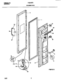 FREEZER DOOR Diagram and Parts List for FRS24WPBD1  Frigidaire Refrigerator