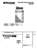 COVER Diagram and Parts List for GWX233RBS2  Gibson Washer