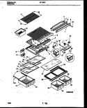 SHELVES AND SUPPORTS Diagram and Parts List for RT175SCW1  Frigidaire Refrigerator