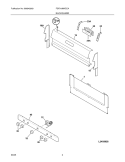 BACKGUARD Diagram and Parts List for FGF318MXECA  Frigidaire Range