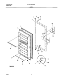 DOOR Diagram and Parts List for FFU17C3AW0  Frigidaire Freezer