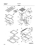 SHELVES Diagram and Parts List for GLHT184RAB3  Frigidaire Refrigerator
