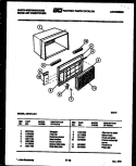 CABINET PARTS Diagram and Parts List for AS181L2X1  Frigidaire Air Conditioner