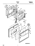 DOOR Diagram and Parts List for FEB386CEBH  Frigidaire Wall Oven