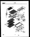 SHELVES AND SUPPORTS Diagram and Parts List for RT19F8DX3D  Gibson Refrigerator