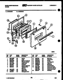 DOOR PARTS Diagram and Parts List for KD220GDD2  Frigidaire Range