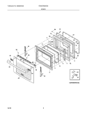 DOOR Diagram and Parts List for EW30EW55GS5  Electrolux Wall Oven
