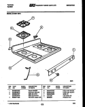COOKTOP PARTS Diagram and Parts List for 30-3981-23-01  Tappan Range